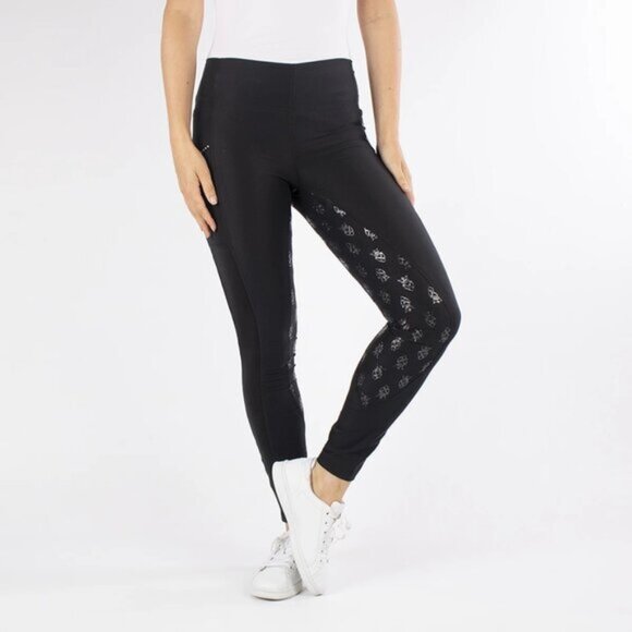 Womens Horze Leah Full Grip Riding Tights Black size 24 - Picture 2 of 10